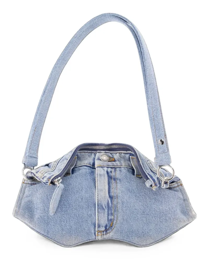 Alexander McQueen Manta Denim-Clutch - Blau Blau