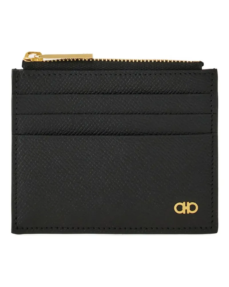 Ferragamo Kartenetui mit Gancini-Detail - Schwarz Schwarz
