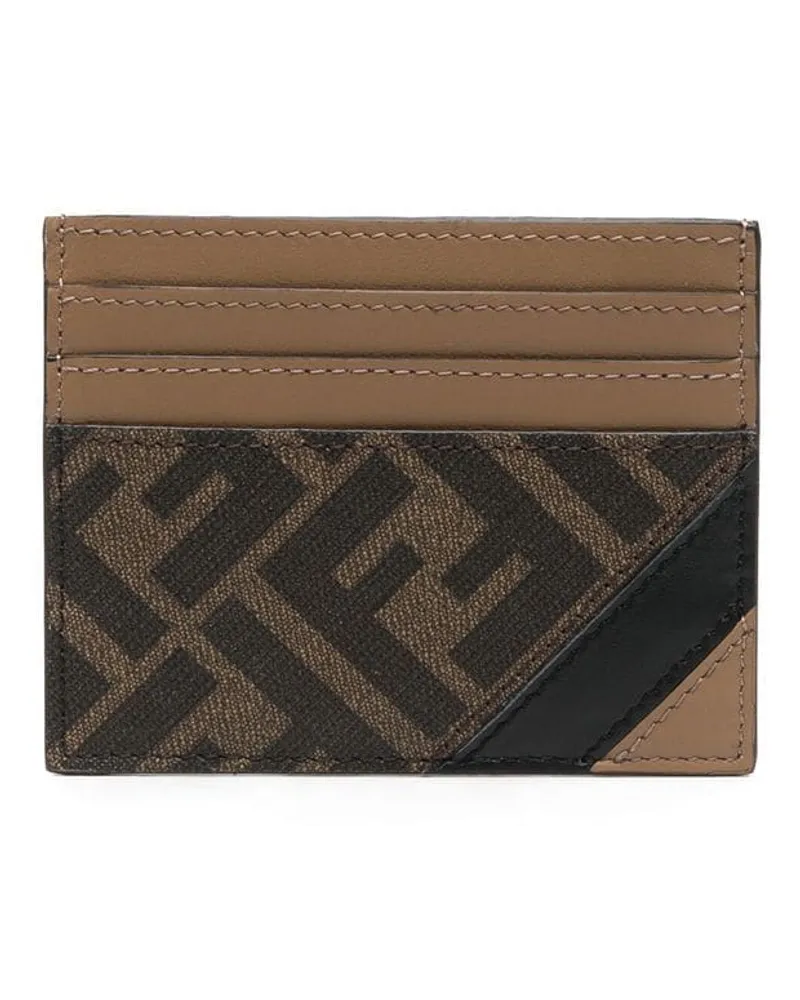 Fendi Kartenetui mit Logo-Print - Braun Braun