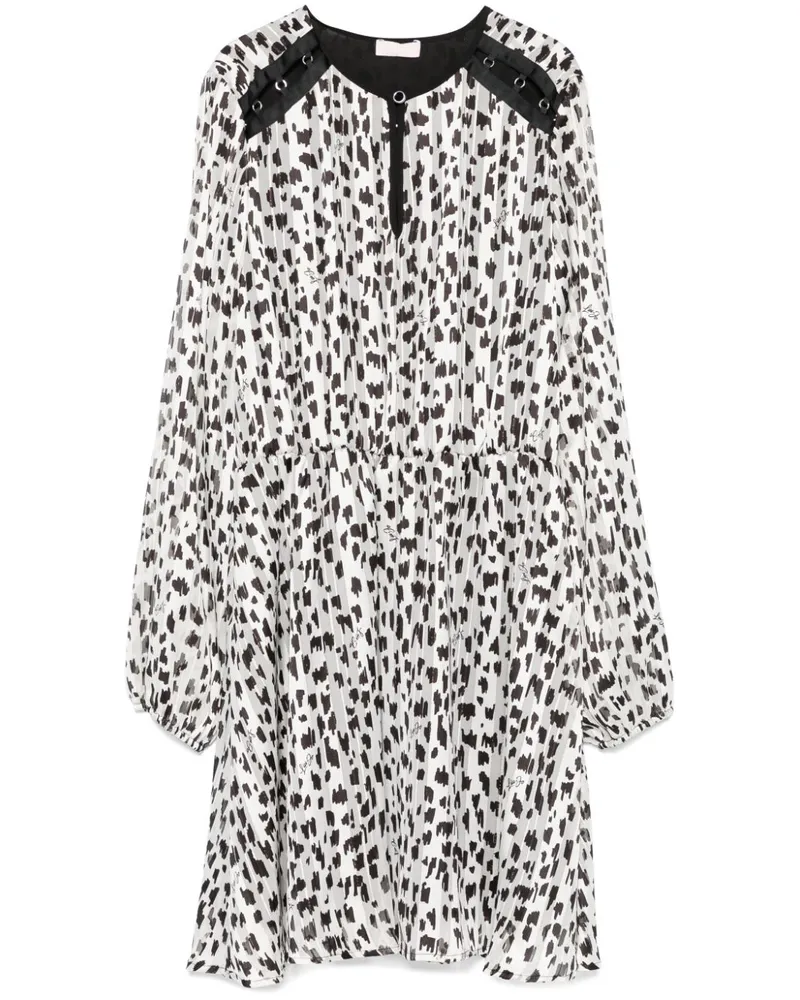 Liu Jo Kleid mit abstraktem Print - Weiß Weiß