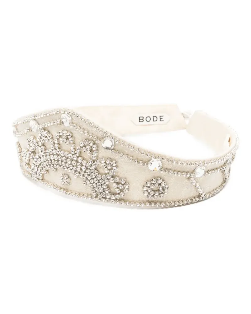 BODE Willow embellished crown - Nude Nude