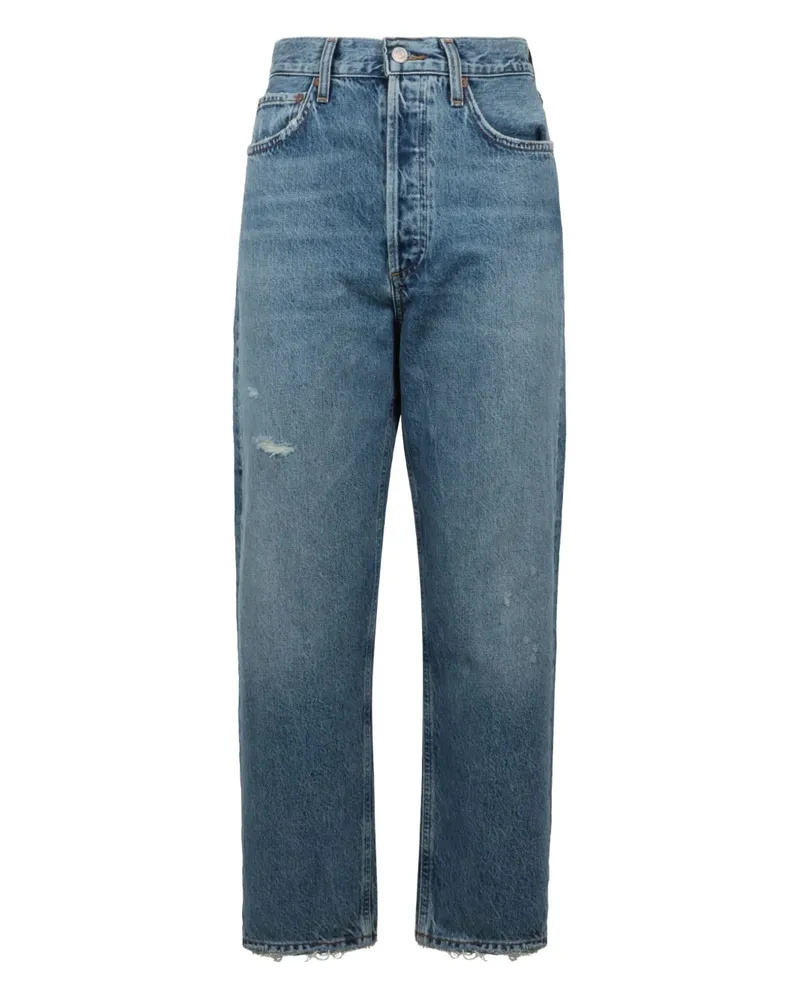 AGOLDE Ausgefranste Five-Pocket-Jeans - Blau Blau