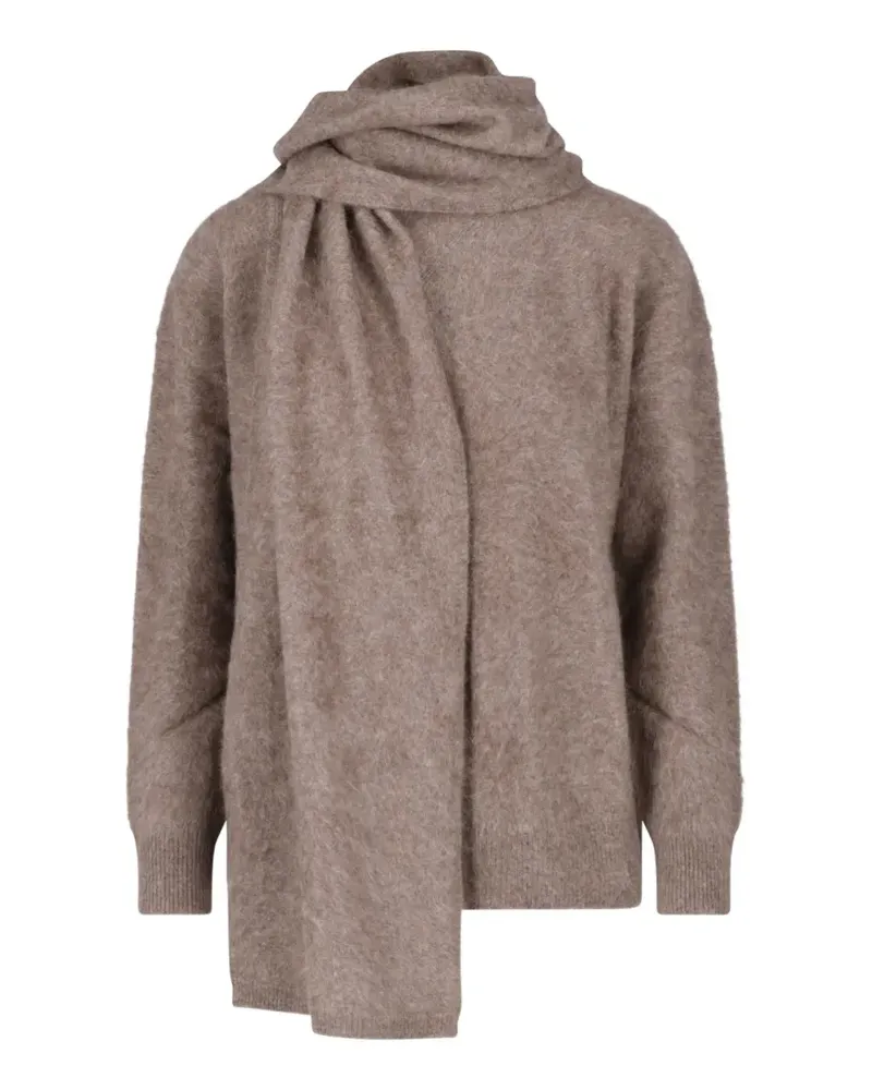 Max Mara Maria Pullover mit Schaldetail - Nude Nude