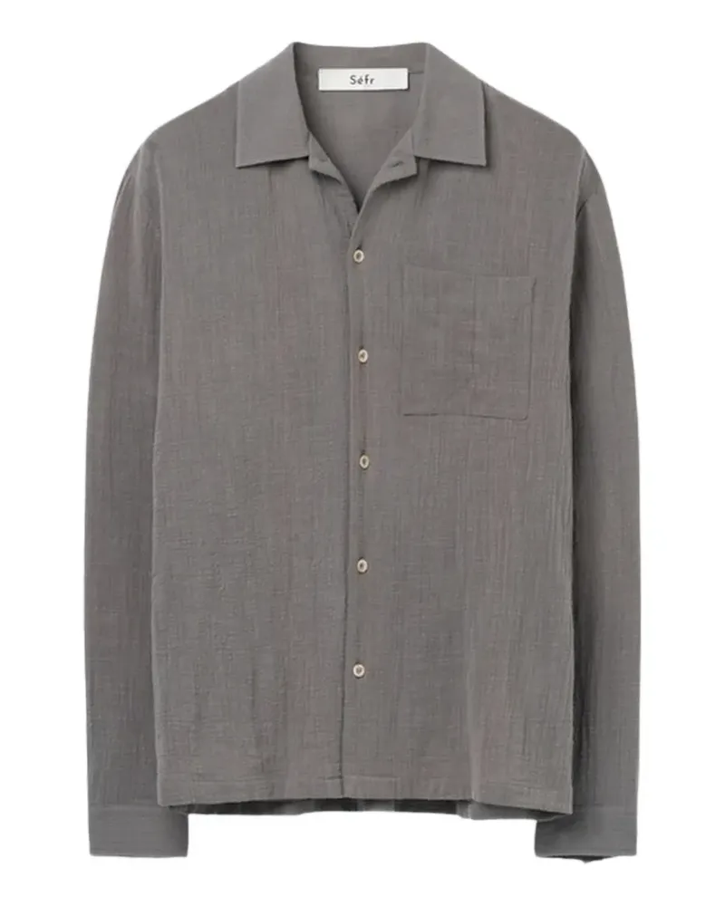 Séfr Everyday Hemd mit strukturiertem Finish - Grau Grau