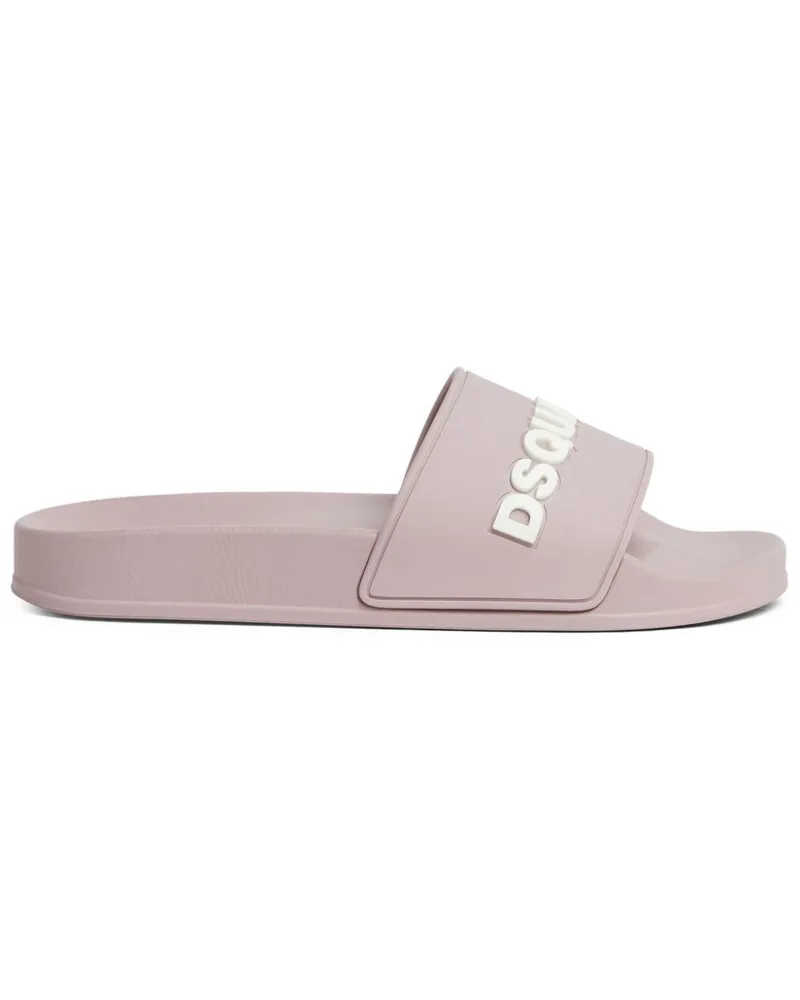 Dsquared2 Pantoletten mit Logo-Prägung - Rosa Rosa