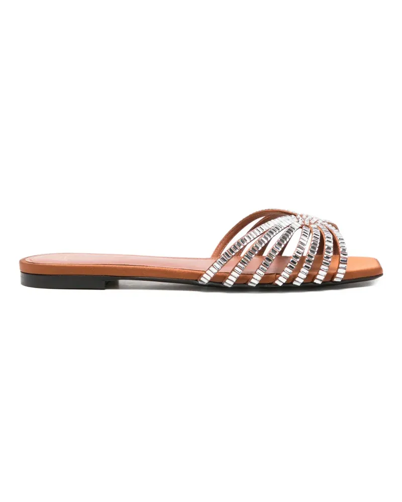 Alevì rhinestone-embellished flat sandals - Braun Braun