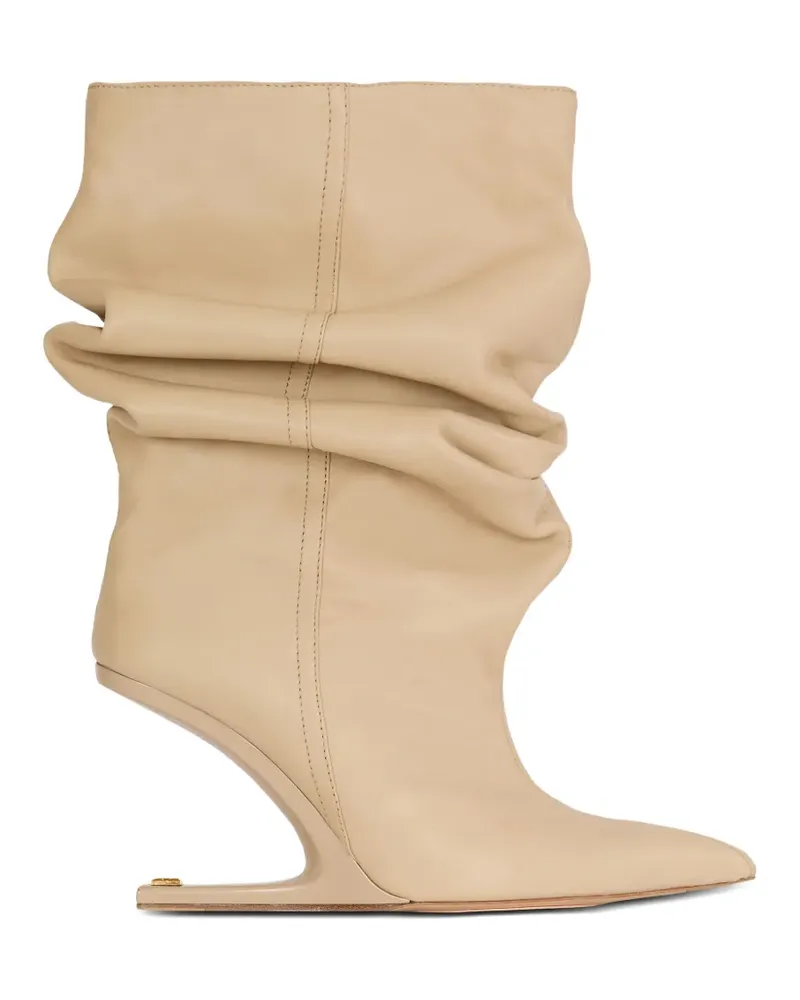 Balmain Geschoppte Stiefel - Nude Nude