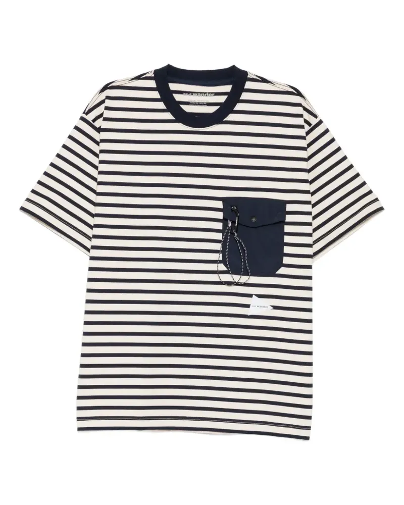 and wander striped pocket T-shirt - Nude Nude