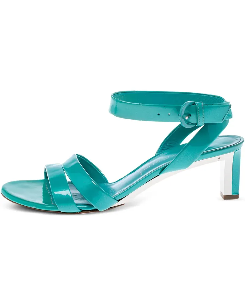 Casadei Pantoletten mit überkreuzten Riemen 50mm - Grün Grün