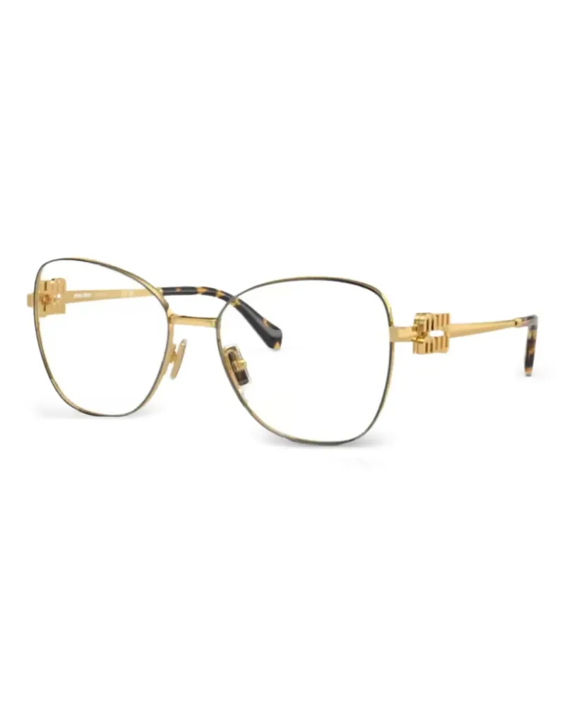 Miu Miu Brille mit Cat-Eye-Gestell - Gelb Gelb