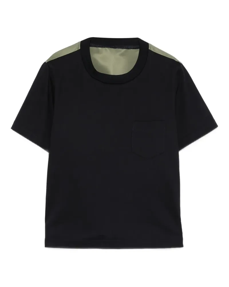 Sacai T-Shirt mit Taschendetail - Blau Blau