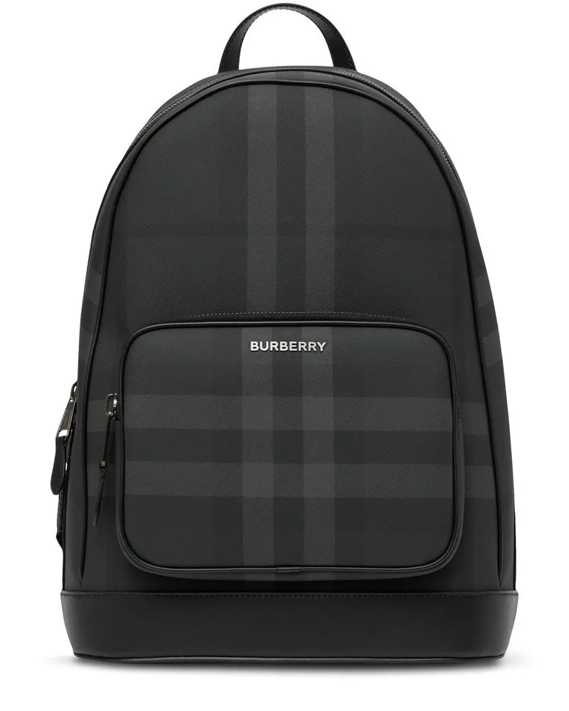 Burberry Kleiner Rucksack mit Karo - Grau Grau