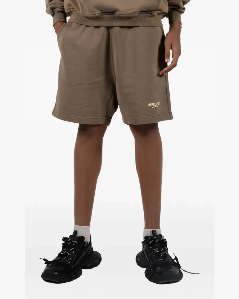REPRESENT logo-print track shorts - Braun Braun