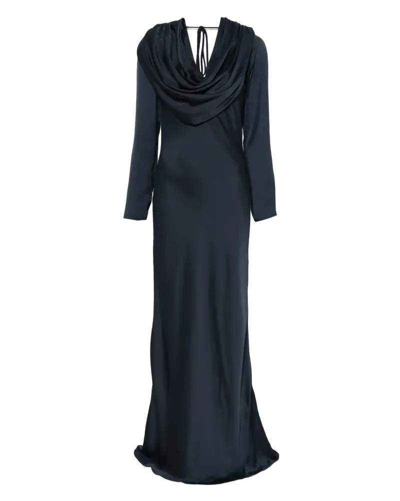 ROTATE Birger Christensen cowl-neck maxi dress - Blau Blau
