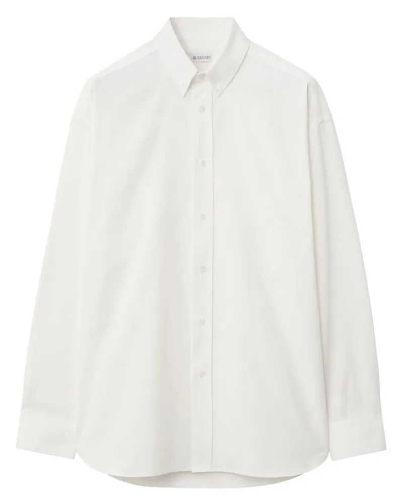 Burberry Poloshirt mit Ritteremblem - Weiß Weiß