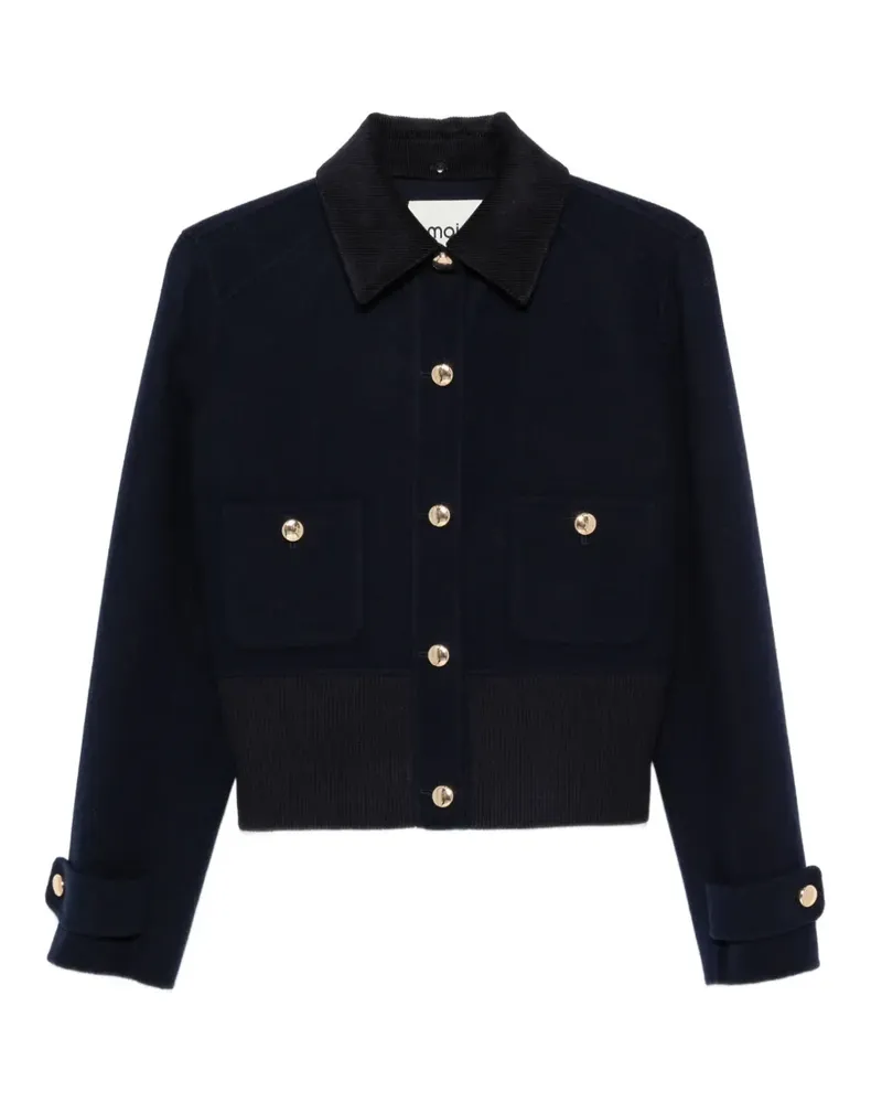 Maje Jacke mit Knopfleiste - Blau Blau