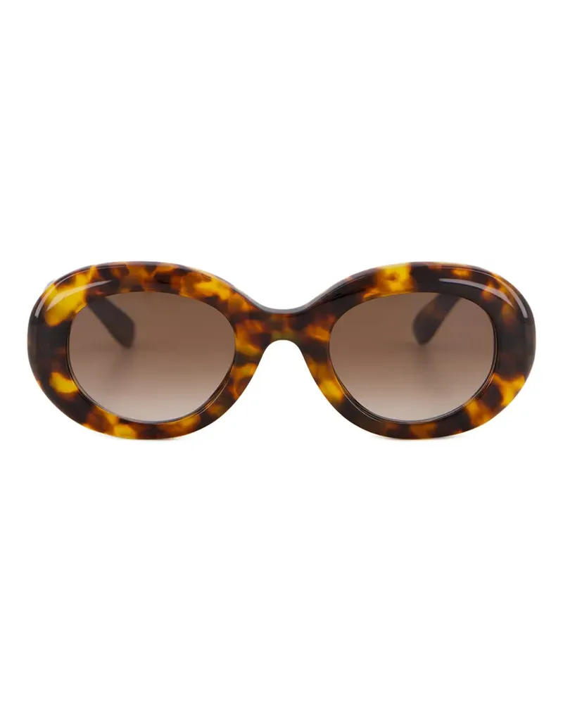 Emmanuelle Khanh Queen tortoiseshell-effect round-frame sunglasses - Braun Braun