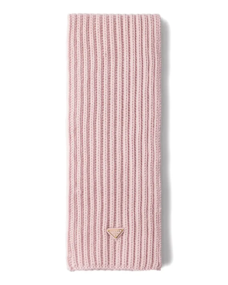 Prada enameled triangle rib knit scarf - Rosa Rosa