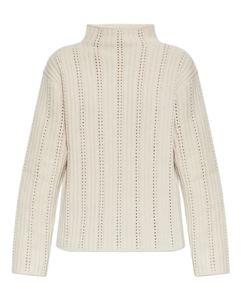 Samsøe & Samsøe Satilly Rollkragenpullover mit Lochmuster - Nude Nude