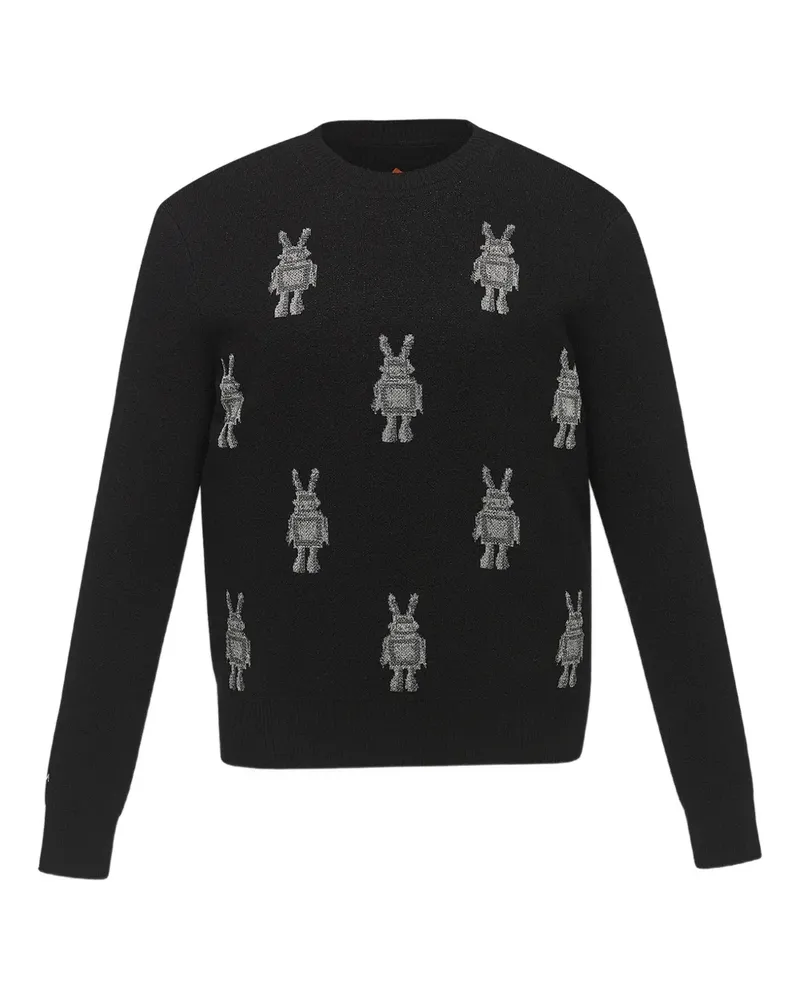 MCM robot-graphic sweater - Schwarz Schwarz