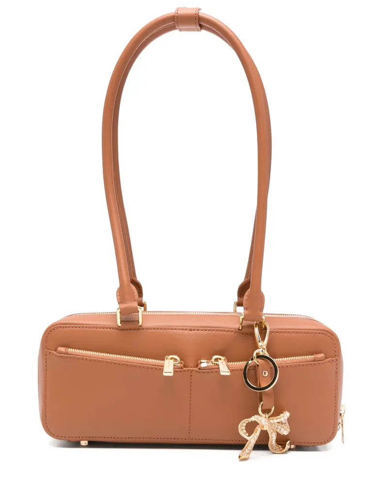 Self-Portrait Kristallverzierter Shopper - Braun Braun