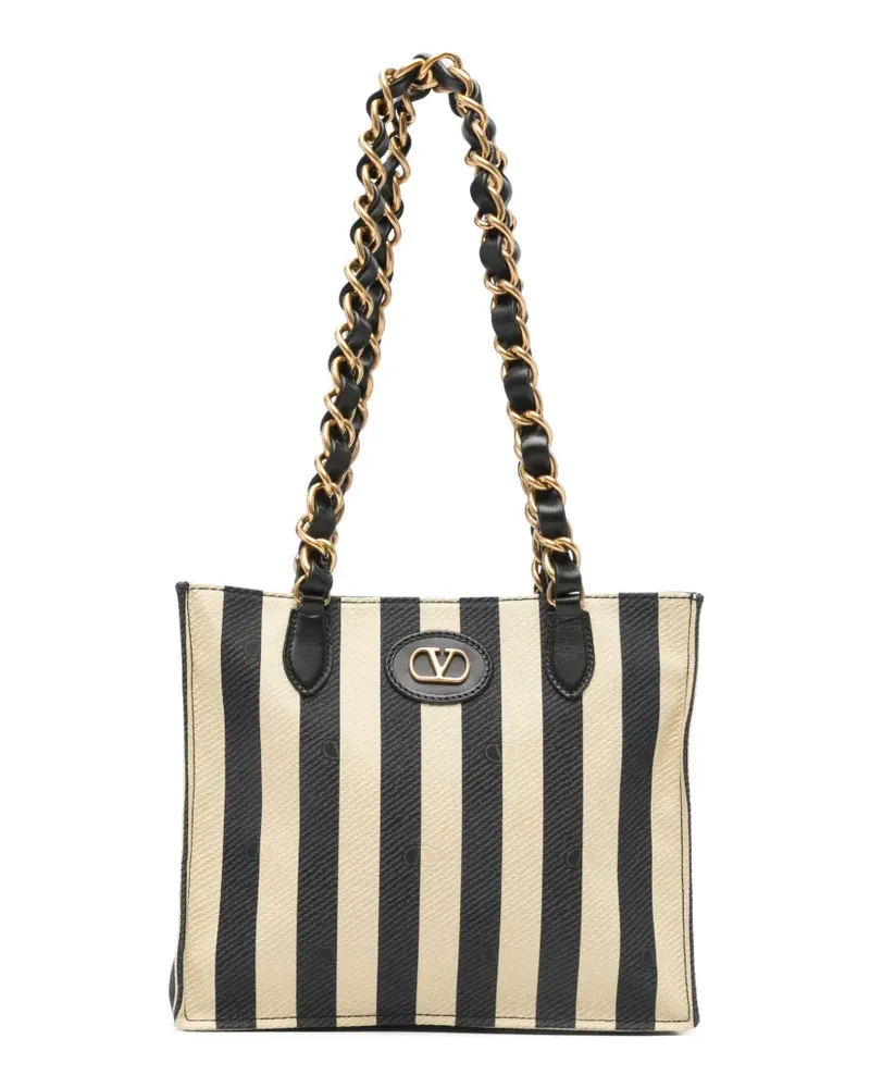 Valentino Garavani VLogo jacquard shoulder bag - Schwarz Schwarz