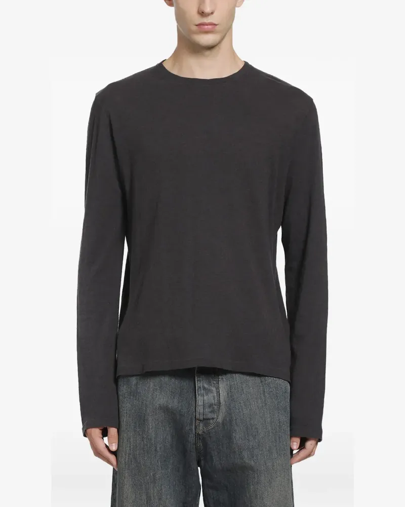 Our Legacy Bandaid longsleeve pure graphite cloudskin jersey - Braun Braun