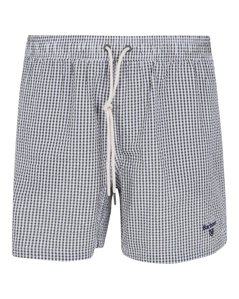 Barbour gingham seersucker swim shorts - Grün Grün