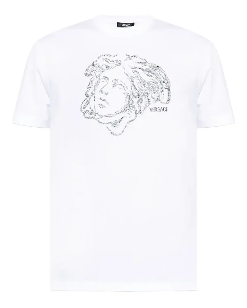 Versace T-Shirt mit Medusa-Detail - Weiß Weiß