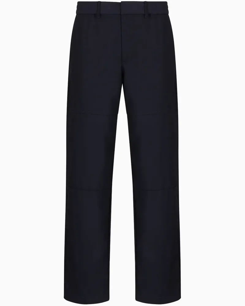 Armani Exchange Gerade Hose mit elastischem Bund - Blau Blau