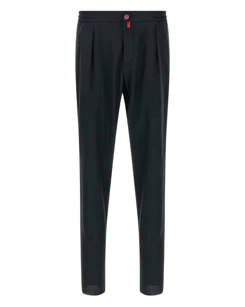 Kiton Hose mit Logo-Knöpfen - Blau Blau