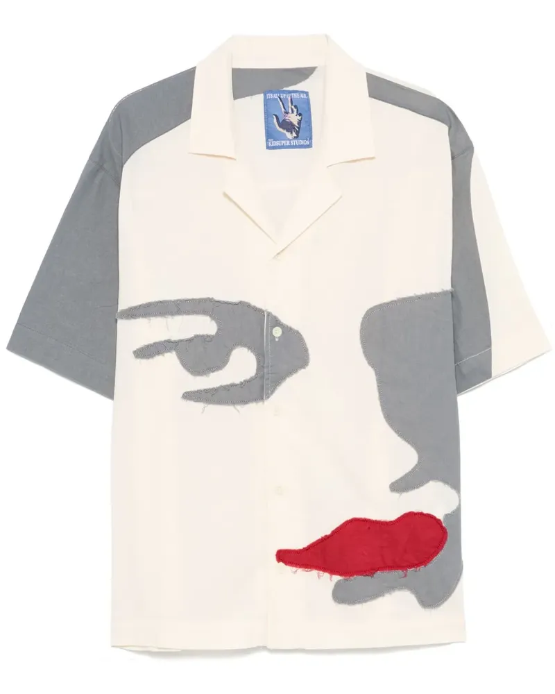 KidSuper Hemd im Patchwork-Look - Nude Nude