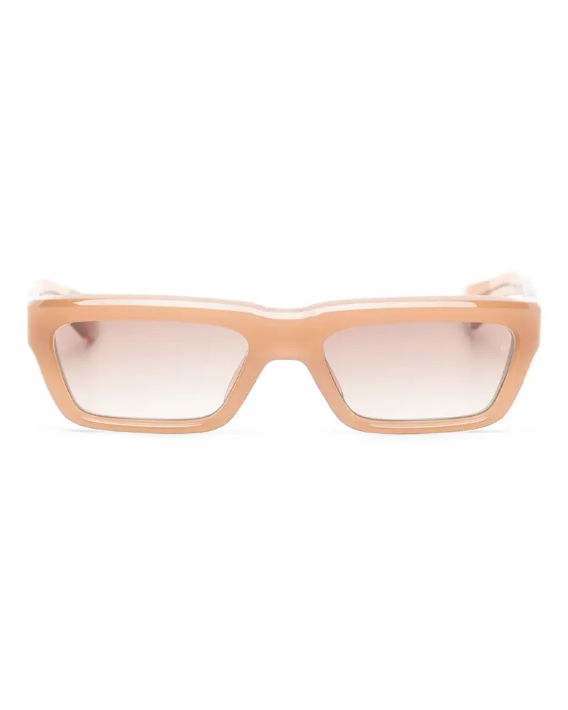 Jacques Marie Mage rectangle-frame sunglasses - Nude Nude
