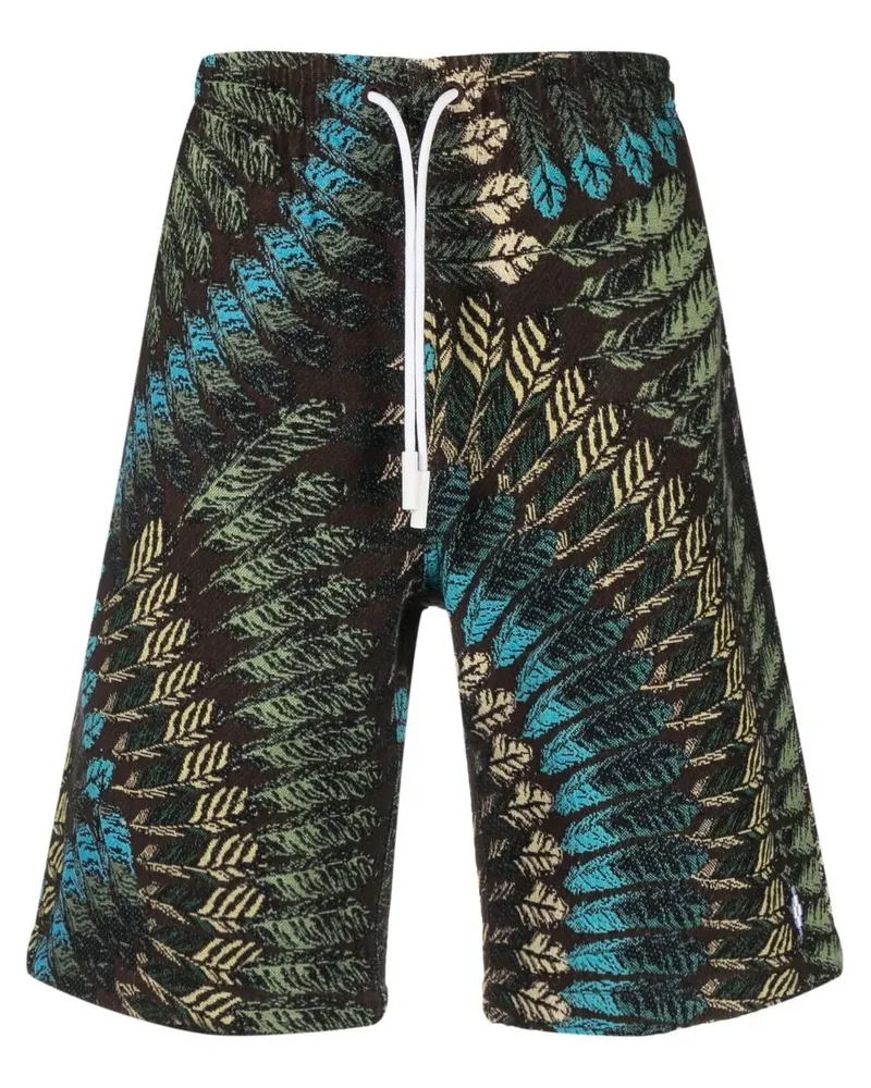 Marcelo Burlon | County of Milan Gerade Shorts mit Feder-Print - Braun Braun
