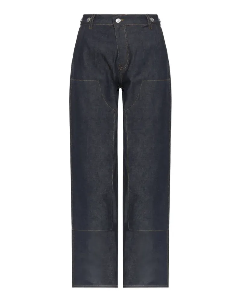 Victoria Beckham multi-pocket straight-leg jeans - Blau Blau
