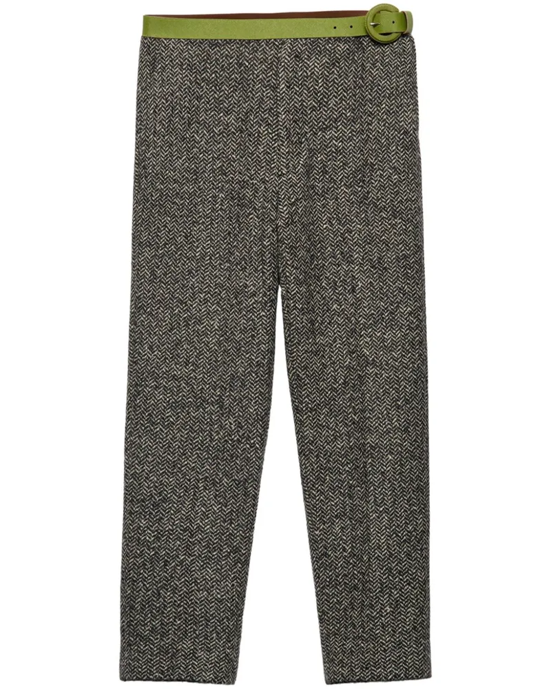 Prada Schmale Hose mit Gürtel - Weiß Weiß