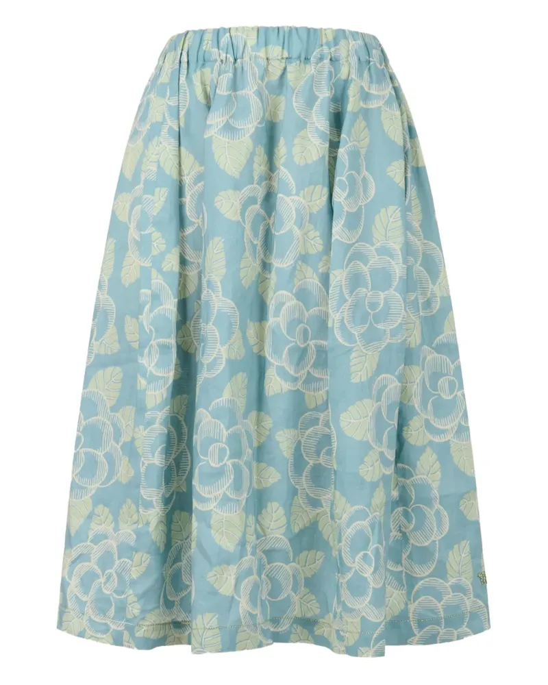 Marni Midirock mit Blumen-Print - Blau Blau