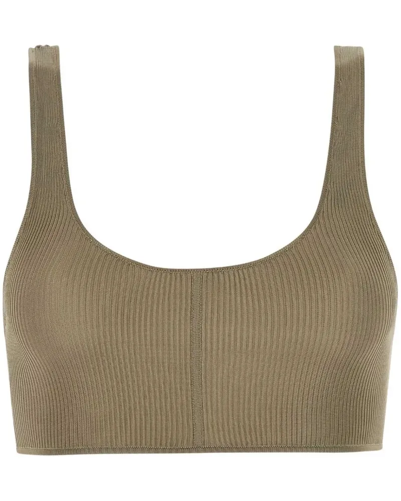 Saint Laurent Geripptes Bralette - Nude Nude