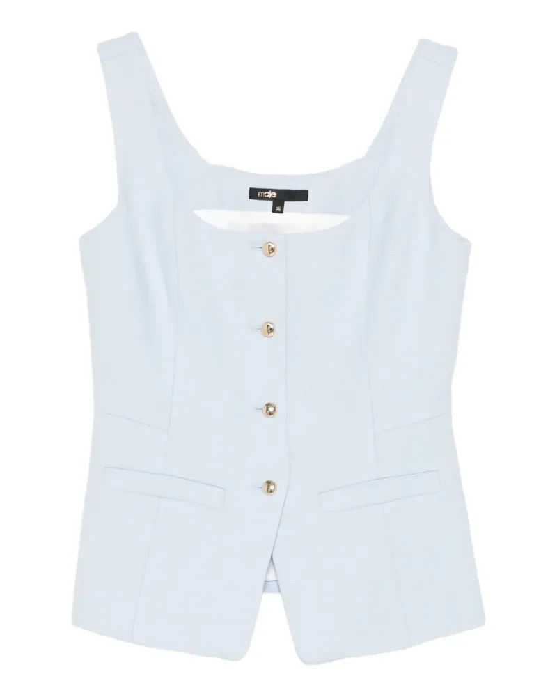 Maje Geknöpftes Top - Blau Blau