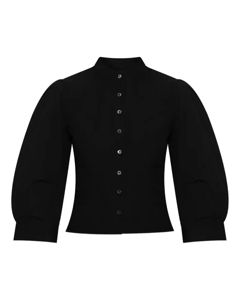 AllSaints Maud Oberteil mit Puffärmeln - Schwarz Schwarz