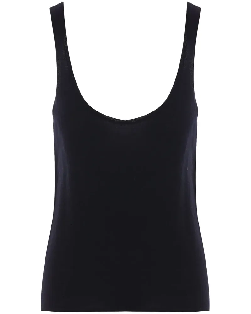 Saint Laurent Tanktop mit U-Ausschnitt - Schwarz Schwarz
