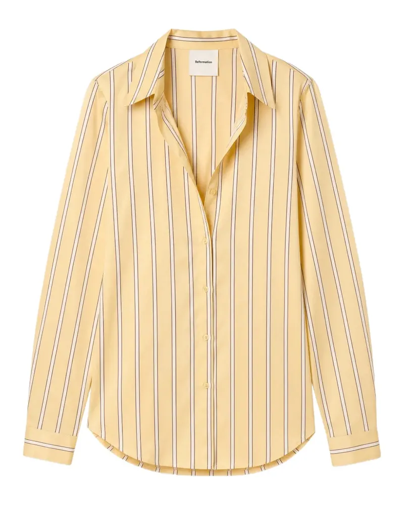 Reformation Alfie striped shirt - Gelb Gelb