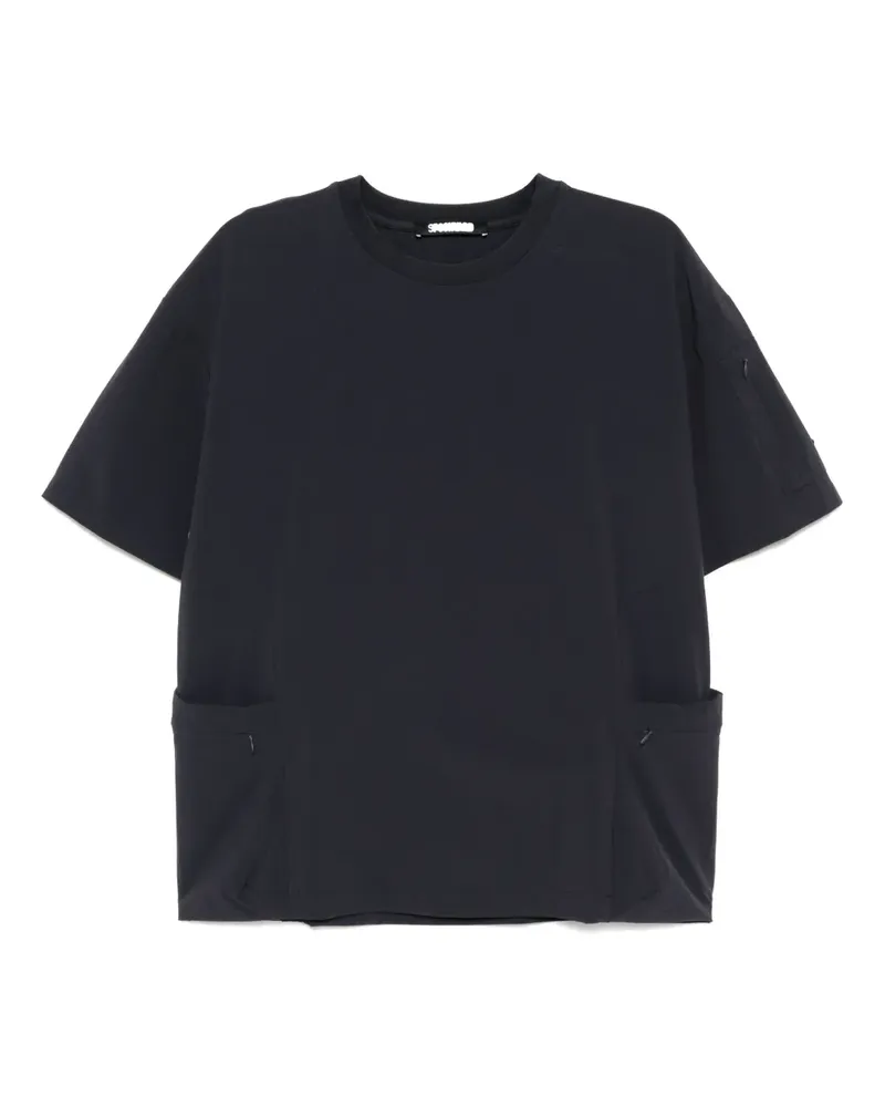Spoonyard Packbares T-Shirt mit Reißverschlusstaschen - Blau Blau