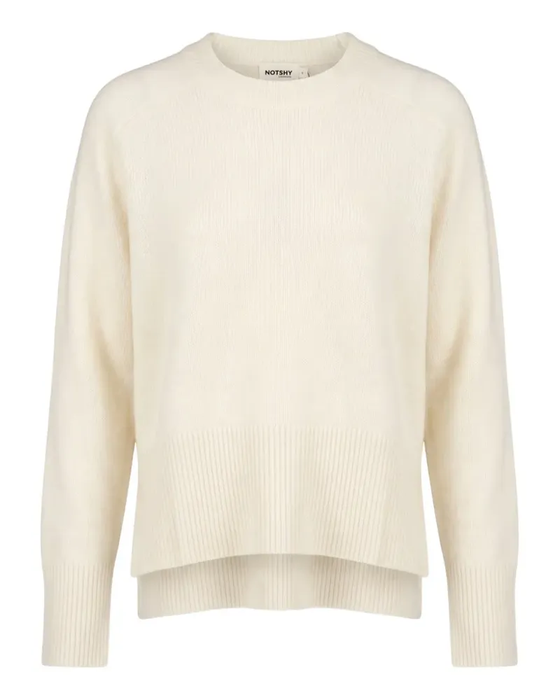 Not Shy Gerippter Kaschmirpullover - Nude Nude
