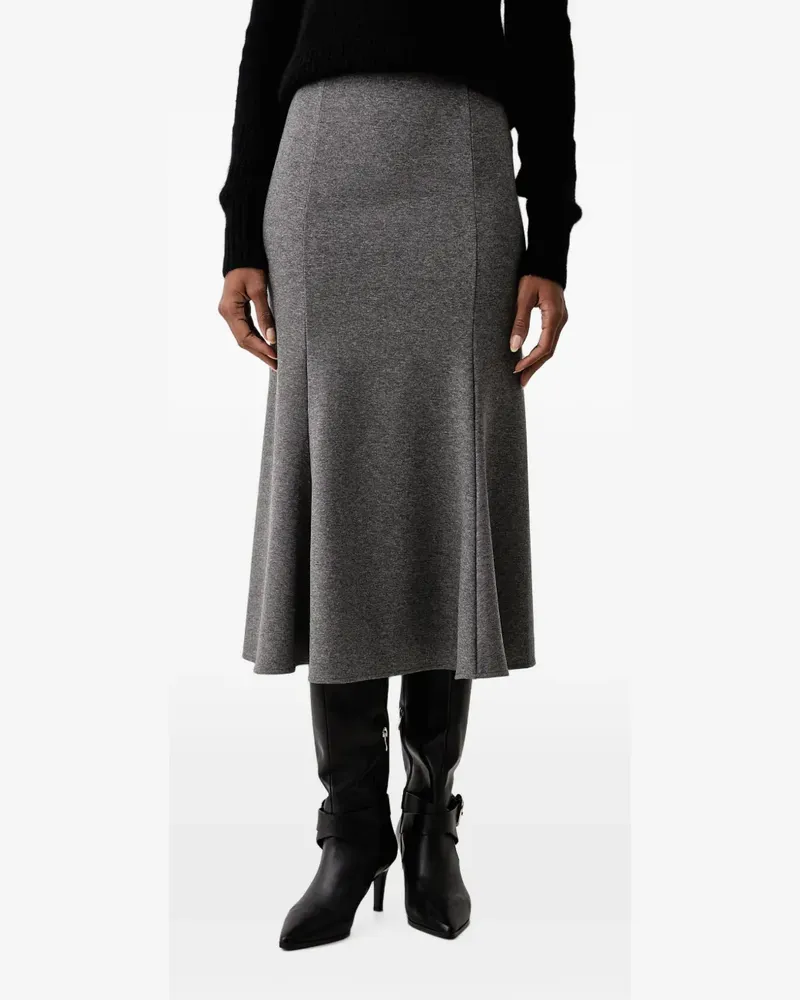Patrizia Pepe panelled trumpet midi skirt - Grau Grau