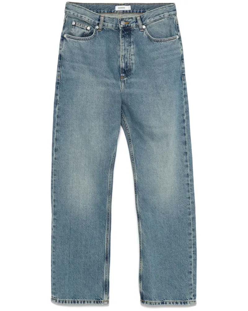 Sandro Jeans mit Logo-Patch - Blau Blau