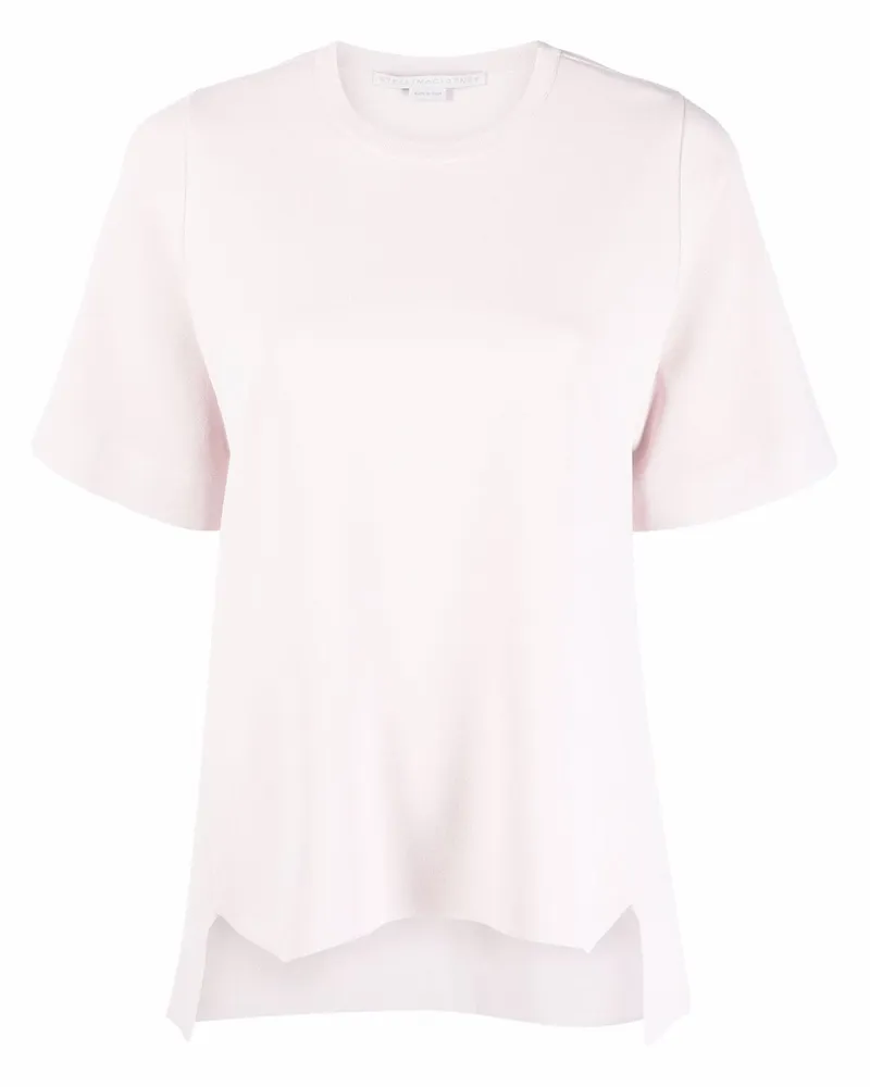 Stella McCartney T-Shirt mit asymmetrischem Saum - Nude Nude