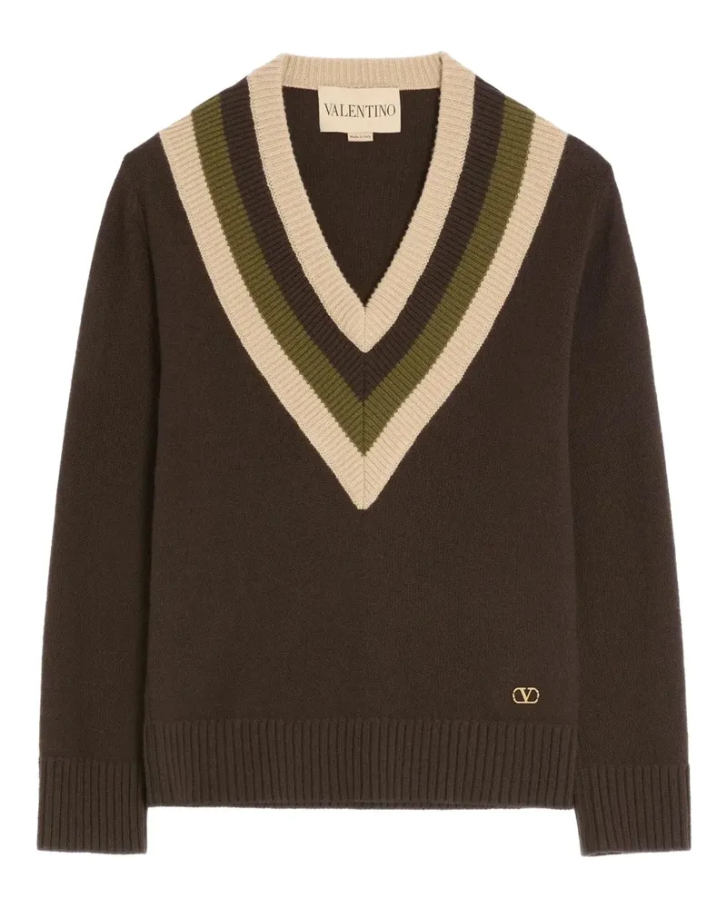 Valentino Garavani Pullover mit V-Ausschnitt - Braun Braun