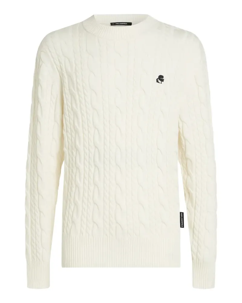 Karl Lagerfeld Kameo Pullover mit Zopfmuster - Nude Nude