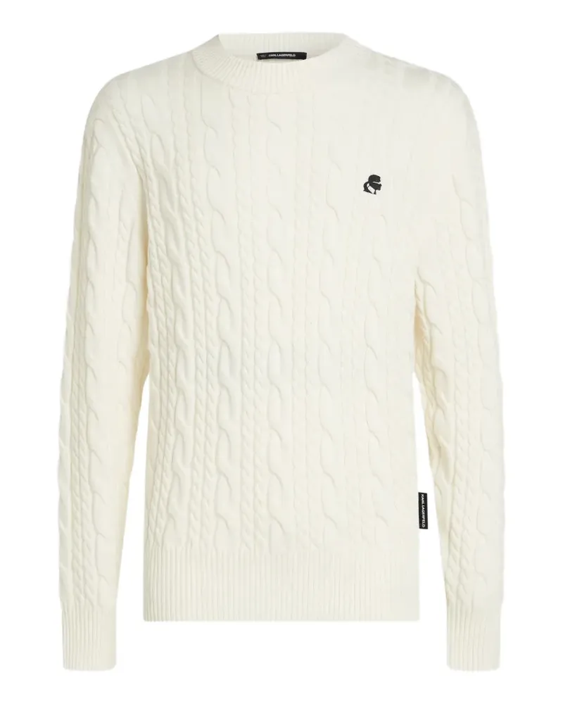 Karl Lagerfeld Kameo Pullover mit Zopfmuster - Nude Nude
